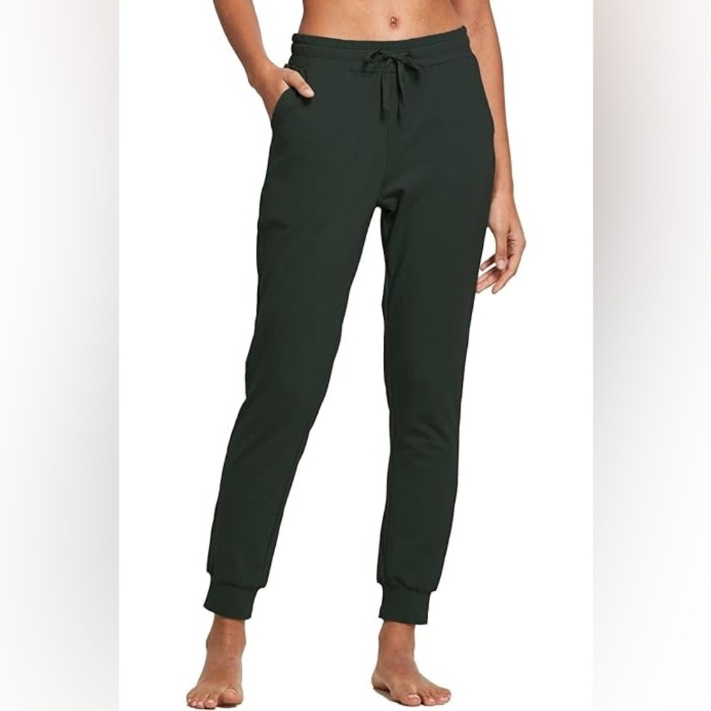 Lole Forest Green High Rise Fleece Sweatpant Joggers Large